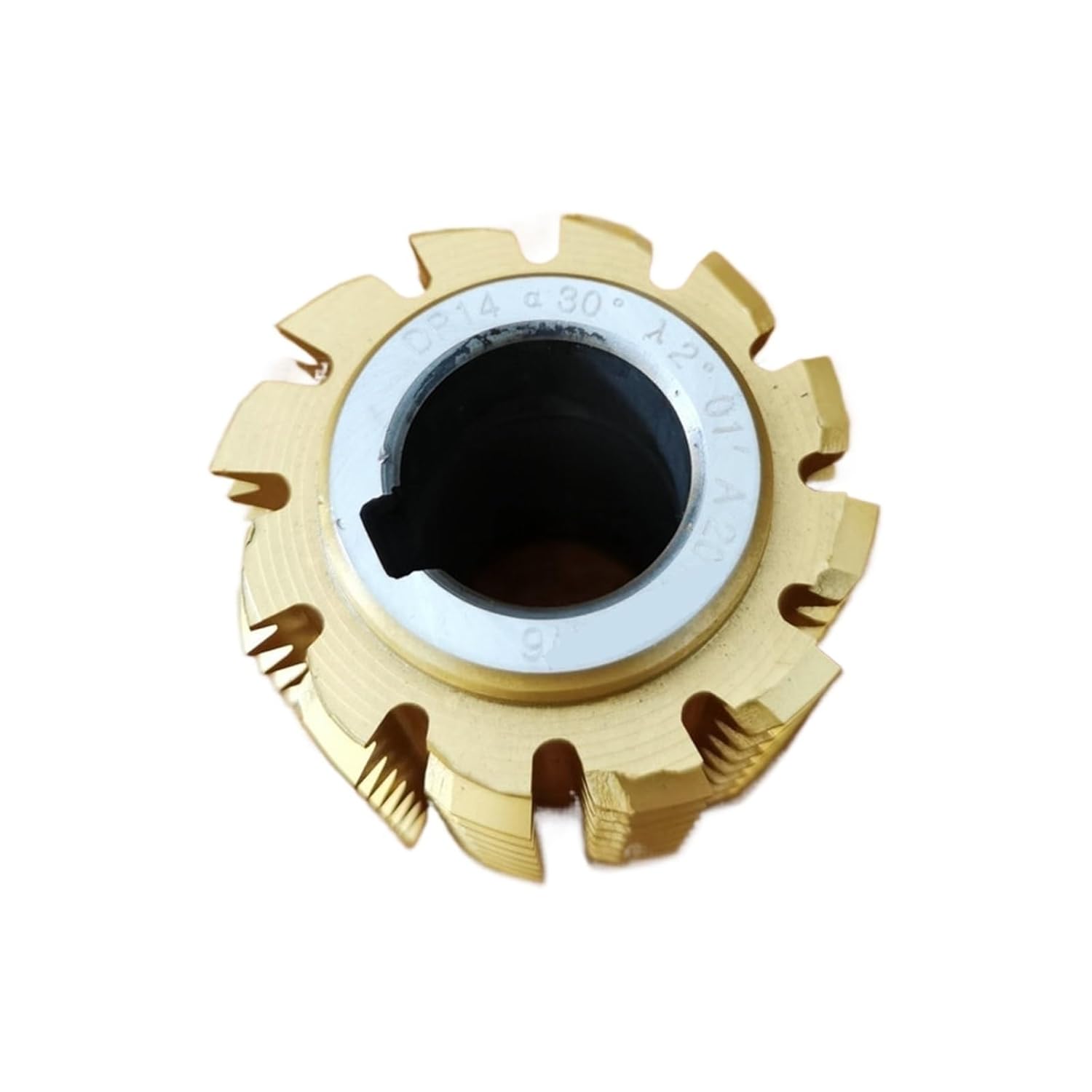 Hobbing Cutter, PA30 Degree HSS DP12 DP14 DP16 DP18 DP20 DP22 DP24 Gear Hob Cutter 22mm Hole, A Grade, Right Hand,for Cutting(Yellow Coated,DP20)