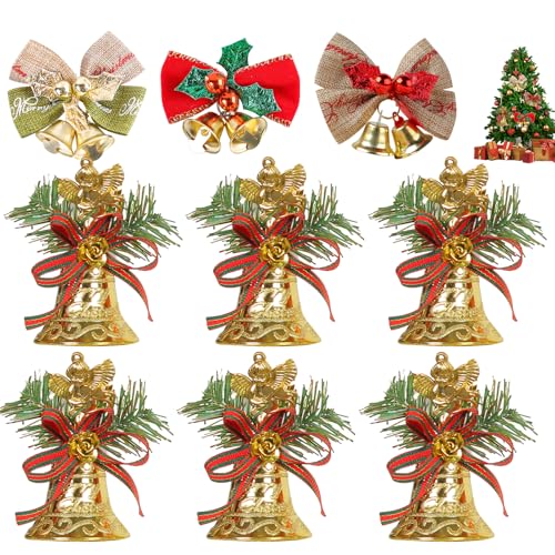 9 campane per albero di Natale, decorazioni natalizie con campanelle, decorazioni per albero di Natale, matrimoni, decorazioni per feste