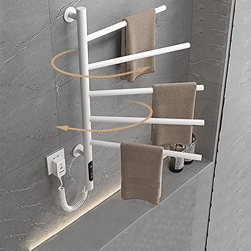Toallero eléctrico giratorio de 5 brazos con temporizador para baño y spa 2