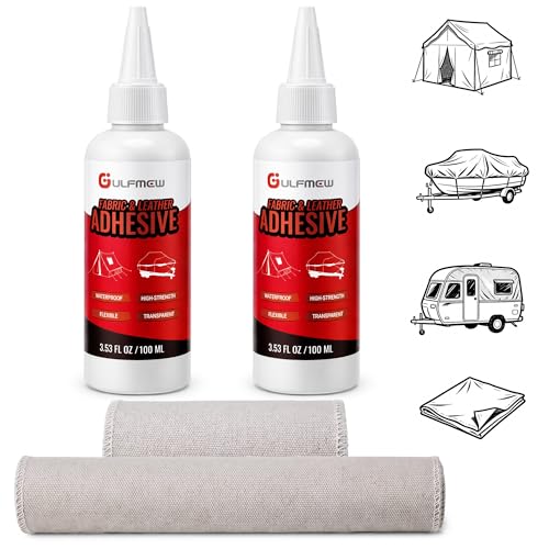 Gulfmew Canvas Patch Kit for Pop Up Camper, Boat Covers...