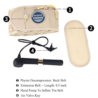 Physical Decompression Back Belt Spinal Air Traction Belt for Lower Back Pain Relief, Back Support & Lumbar Traction belt(29-49 inch Waists)