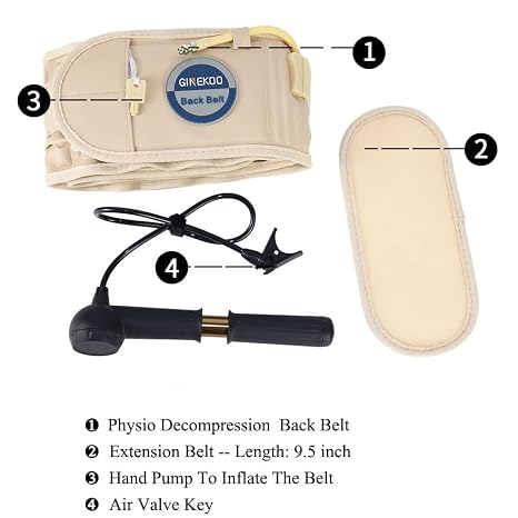 Physical Decompression Back Belt Spinal Air Traction Belt for Lower Back Pain Relief, Back Support & Lumbar Traction belt(29-49 inch Waists)