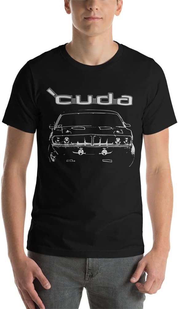 71 Cuda 1971 Barracuda Vintage Muscle Car Collector Graphic T-Shirt | Vintage Car Enthusiast Gift Black