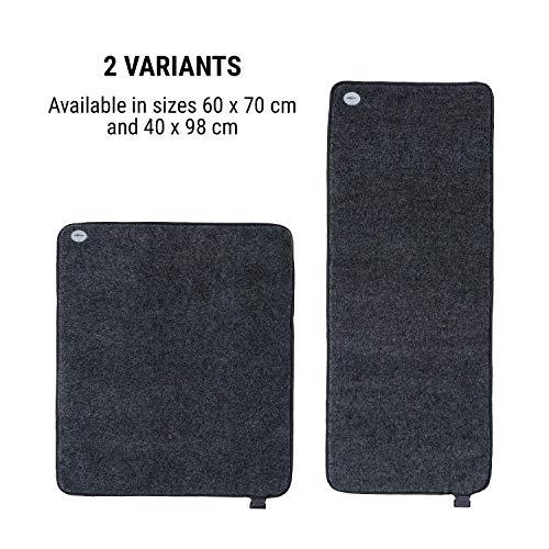 oneConcept Magic Carpet DLX Heizmatte Heizteppich, 40 x 98 cm, Leistung: 100 Watt, 4 Temperaturstufen, Timer- Funktion, LCD- Display, rutschfest, anthrazit-7