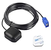 SCREENTRONICS Navigation GPS Antenna with Fakra C Blue Connector Waterproof Compatible with Audi BMW Cadillac Chevrolet Chevy Dodge Ford GM GMC Jeep Mercedes RAM Truck SUV Car