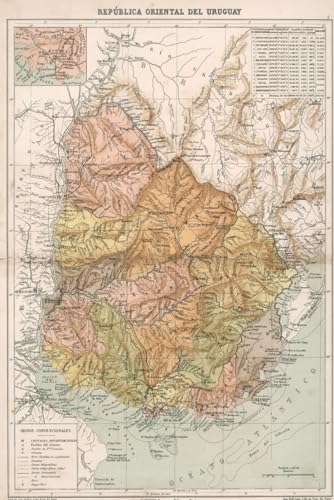 Uruguay Map Journal: Vintage Map of Uruguay Notebook (Blank Lined Journal, 6