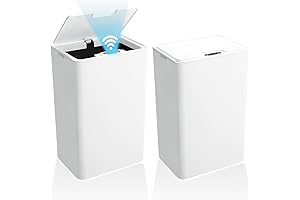 2-Pack AirDeer Smart Trash Cans: Motion Activated, Waterproof, Slim & Sleek