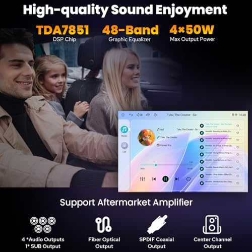 JOYING Car Radio for Toyota Tacoma 2005-2015 Android 13 Car Stereo 9 Inch Head Unit with Carplay & Android Auto, Mirror Link, GPS Navigation, Bluetooth, Volume Knob(JY-TT187N8) by JOYING - Used condition - Image 5