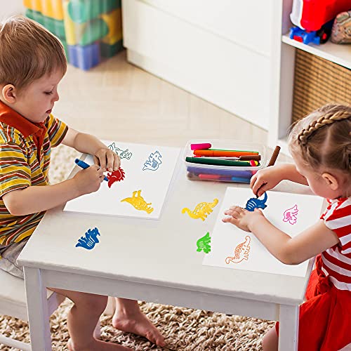Artcreativity Dinosaur Stencils Set For Kids, Bulk Set Of 48, Colorful Drawing Template Kit, Fun Arts And Crafts Supplies, Gift Idea For Boys And Girls, Learning Tool For Children #TOP5