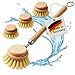 Produktbild FEINHOLZ Spülbürste Holz mit Wechselkopf im 4er Set mit Naturborsten, Made in Germany, nachhaltige Spülbürsten Holz mit 3 x Ersatzkopf, Abwaschbürste, Geschirrbürste, Küchenbürste, Bürste Küche
