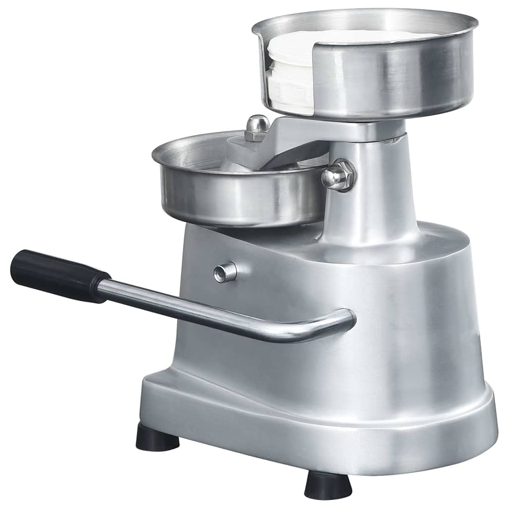 Generico Pressa per Hamburger con 500 Fogli Carta Patty Alluminio 10 cm,Casa e Giardino,Cucina e Pranzo,Strumenti e Utensili Cucina,Argento,5.63 kg,50995