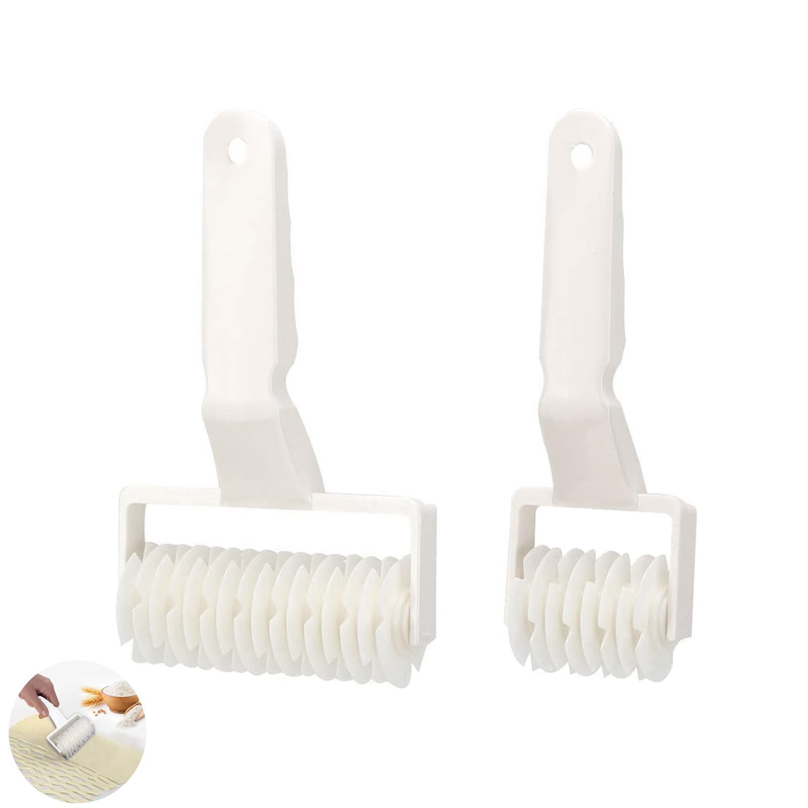 2 PCS Lattice Pastry Cutter, Pastry Lattice Cutter, Pastry Lattice Roller Cutter, for Aerating Bread Pizza Crusts & Crafting Delicate Lattice Designs