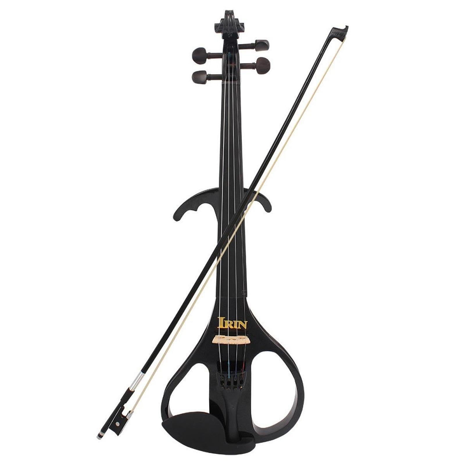 Juego de violín eléctrico con Estuche de Transporte, Instrumento Musical de iniciación con Accesorios, tamaño Completo 4/4, para interpretación de Adolescentes.
