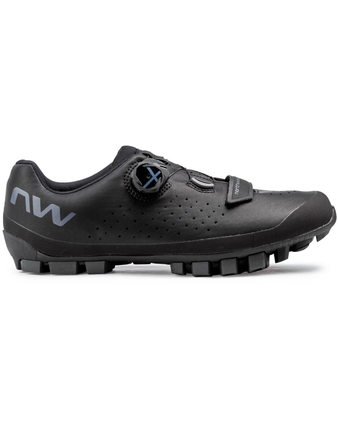 Northwave Hammer Plus Wide Kinder MTB Schuhe – XC Mountainbike Fahrradschuhe für Jungen, Short Passform, steife Sohle, SCHWARZ