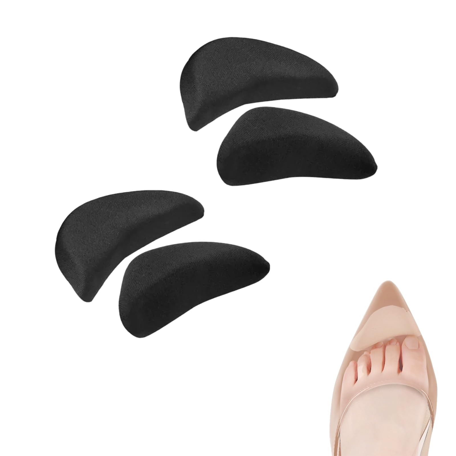 [LUYING]【つま先クッション】靴サイズ調整・つま先用インソール - パンプスのパカパカ防止、脱げ防止、靴ズレ防止に最適 - スポンジ素材の低反発で快適な履き心地を実現 - ブーツやヒールに適用