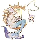 BLBMH Cute Metal Bookmarks for Women Girls Book Lovers Anime Bookmark Mermaid Gifts for Readers Best