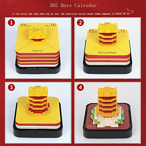 SIWEME 3D Yellow Crane Tower Calendar #TOP20