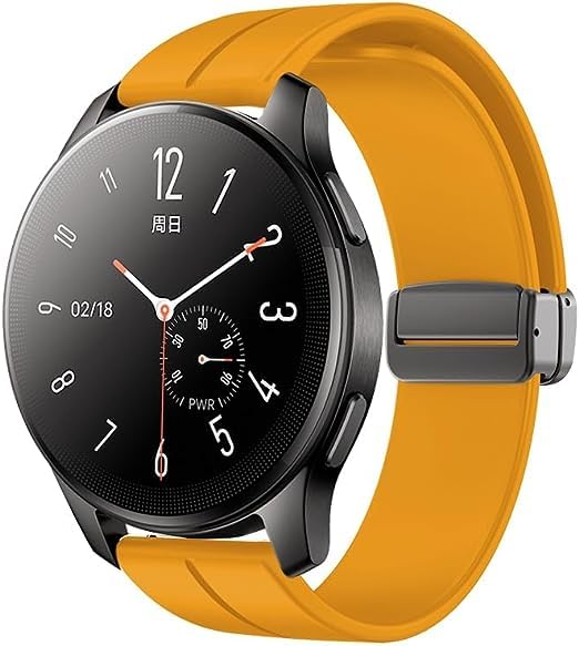 Image of 22 mm Silicone Magnetic Watch Straps Belt Band Compatible with Noise ColorFit Ultra /Ultra 2, FireBoltt, Boat, Active /GPS, Buzz, Nav & Nav+, Universal Smartwatch Straps