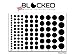 BLOCKED Stackable Webcam/Camera Vinyl Covers | 95 Low-Tack Restickable Webcam Sticker | 5-Sizes | Black 95-Pack (Muted Matte)