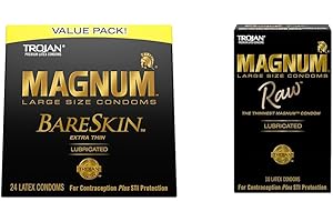 TROJAN Magnum Raw & BareSkin Premium Condoms (34 Count)