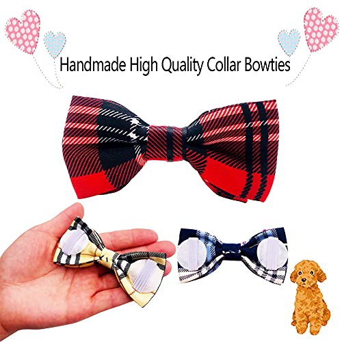 JpGdn 20pcs Dog Collar Bow Ties Puppies Cats Collar Charms Adjustable Slides for Small Medium Puppy Doggies Animals Birthday Party Festival Costume Grooming Accessories - Image 3