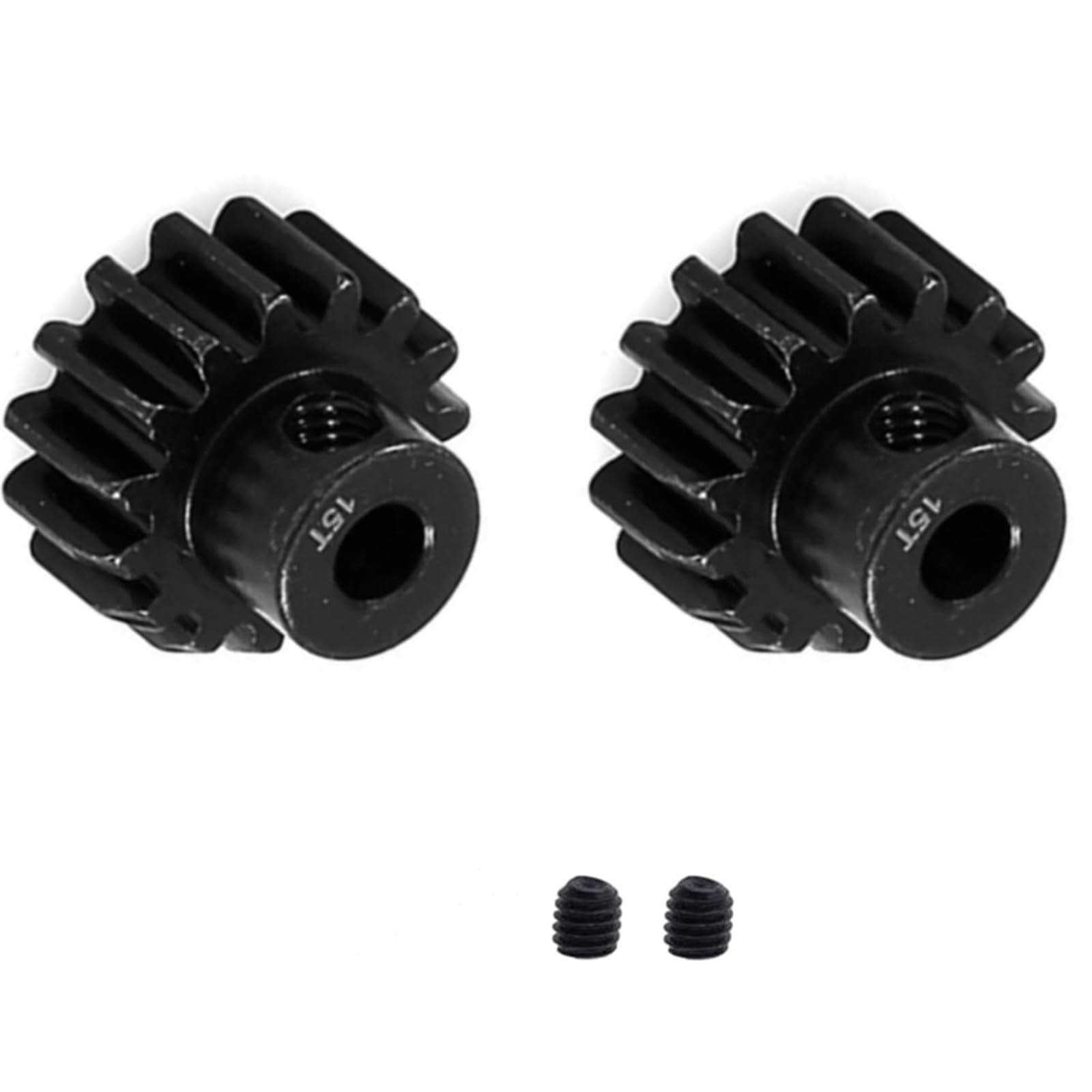 2pcs 3945X Hardened Steel 15-Tooth Pinion Gear (32 Pitch) for Traxxas Slash Rrustler Stampede Raptor 4x4 VXL TRX-4 TRX-6 15T Upgrade Parts