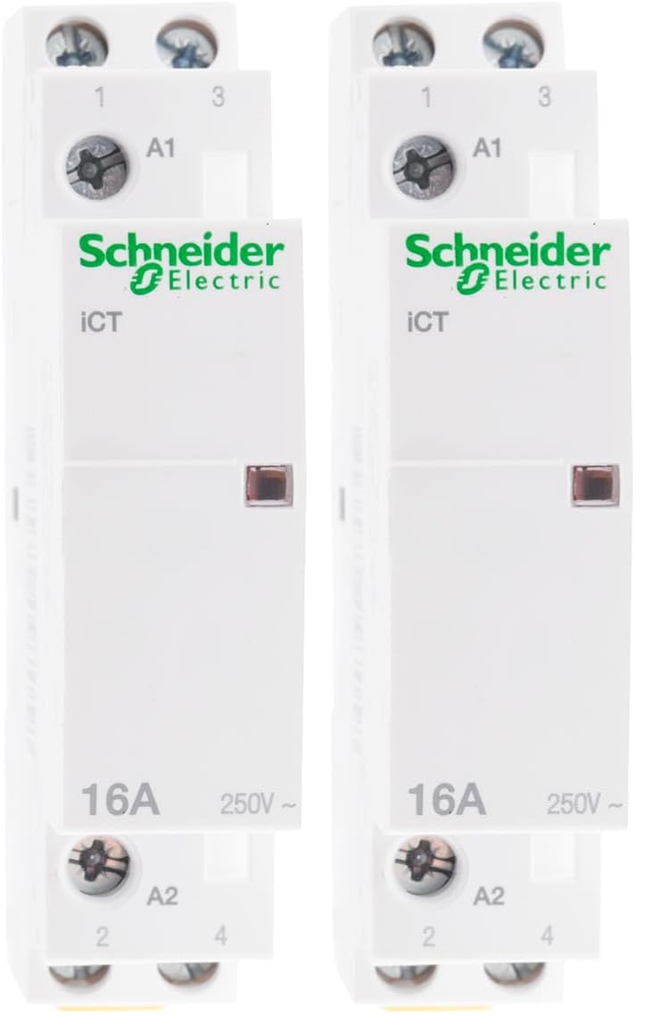 Schneider Electric - Acti9, iCT contacteur 16A 2NO 230...240VCA 50Hz - A9C22712 (Lot de 2)