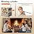 15.5" Compact Firewood Rack with Fire Blower, Black for Indoor/Outdoor Use