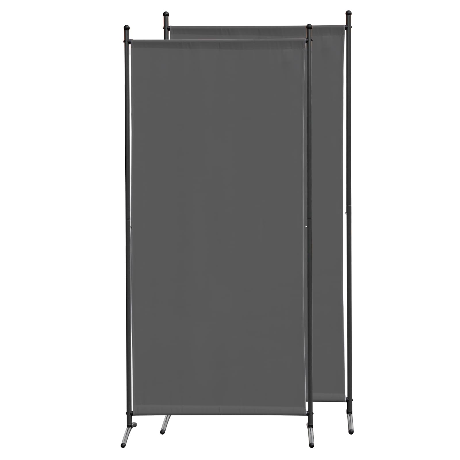Angel Living Biombo de 2 piezas, 162 x 180 cm, para interiores, plegable, para jardín, terraza, balcón (gris)