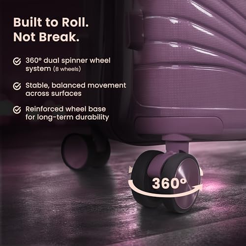 Image of AMERICAN TRAVELLER New York Trolley Bag | 360 Disc Spinner Wheels | Durable Hard Shell , TSA Type Lock , Spinner Trolley Luggage, 360 Disc Spinner Wheels