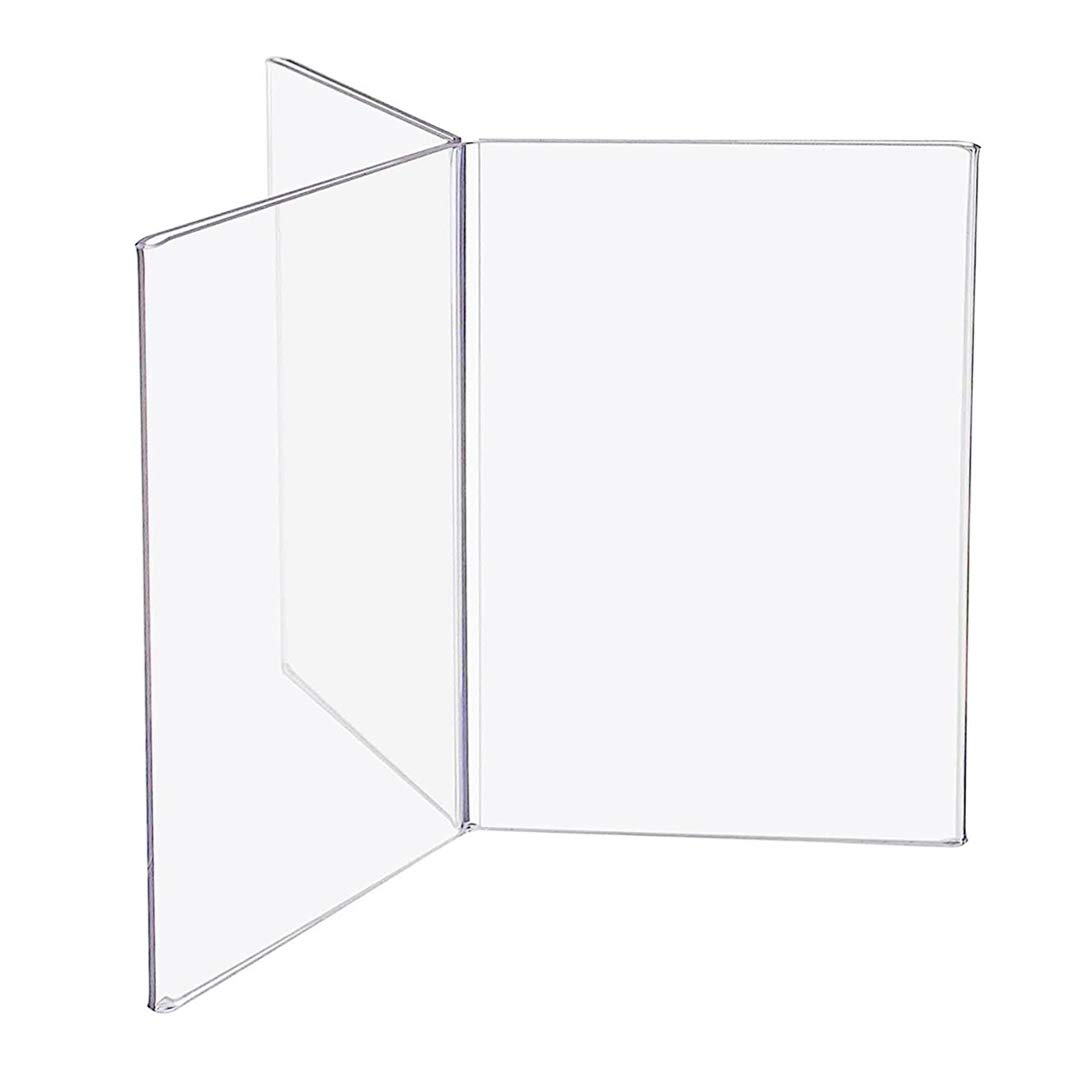 Danieli | Kit da 5 pezzi Espositore Porta Menu da Tavolo 6 posti - formato A6-1/3 di A4 e A5 | Porta Avvisi da Banco in Acrilico Trasparente (A6)