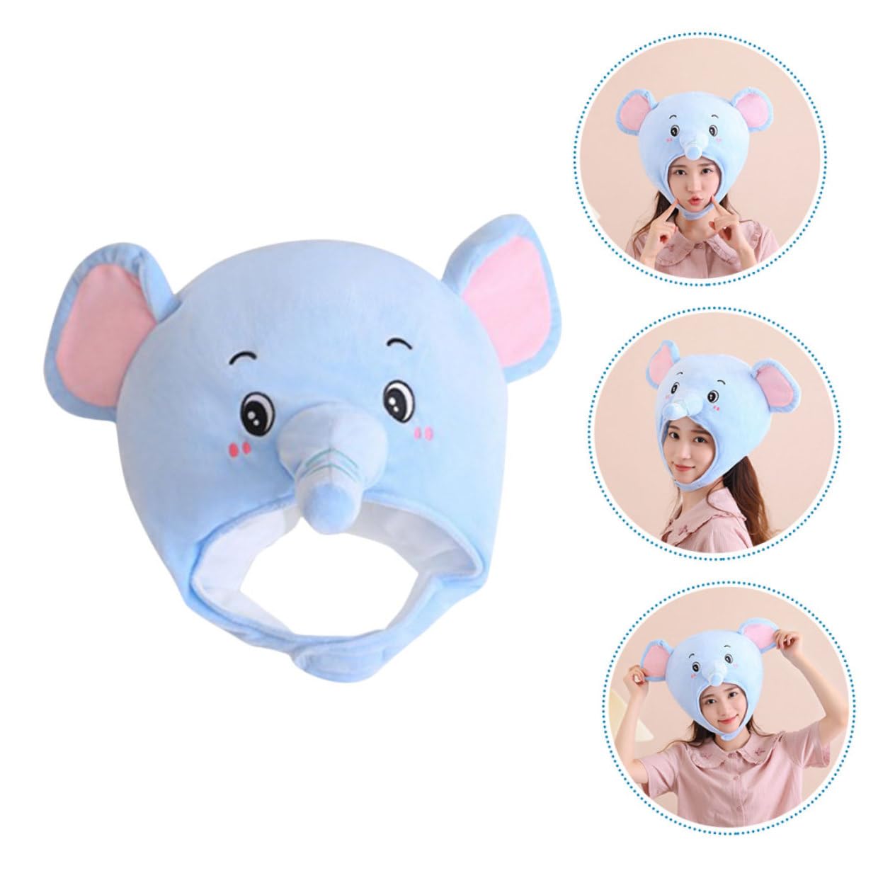 Sombrero De Elefante De Peluche Para Fiesta Accesorio Fotográfico Para Carnaval Accesorio Para Disfraz Para Adultos Y Adolescentes Algodón Pp Diseño Divertido