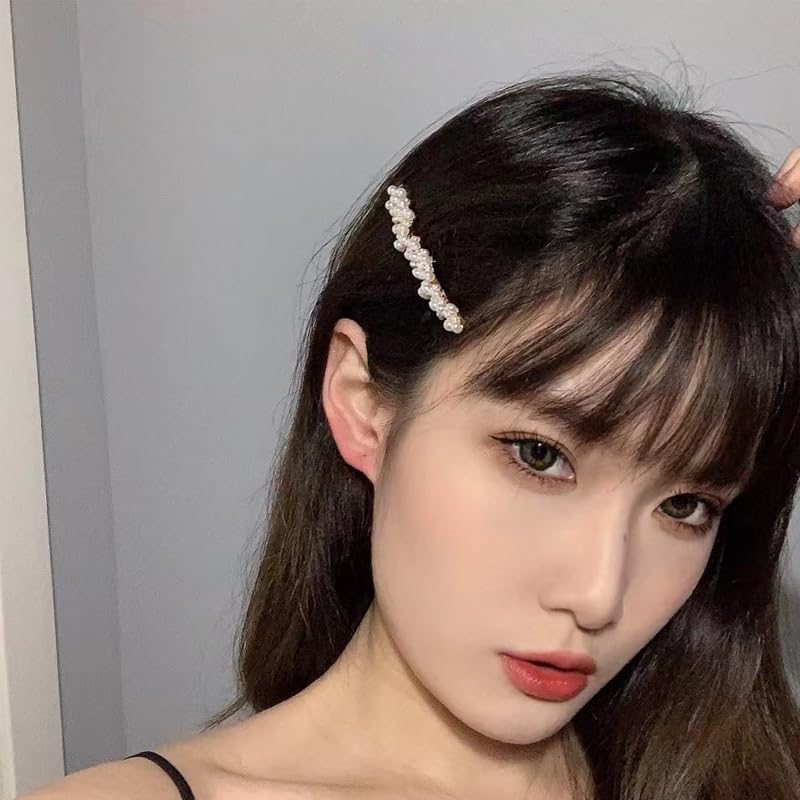 Pearl Hair Clips Barrettes for Women Elegant French Barrettes for Thin Thick Hair Small Gold Barrette Clips Hair Pins Hairpins Decorative Pearl Wedding Bridal Hair Clip for Women 2 PCS - Image 5