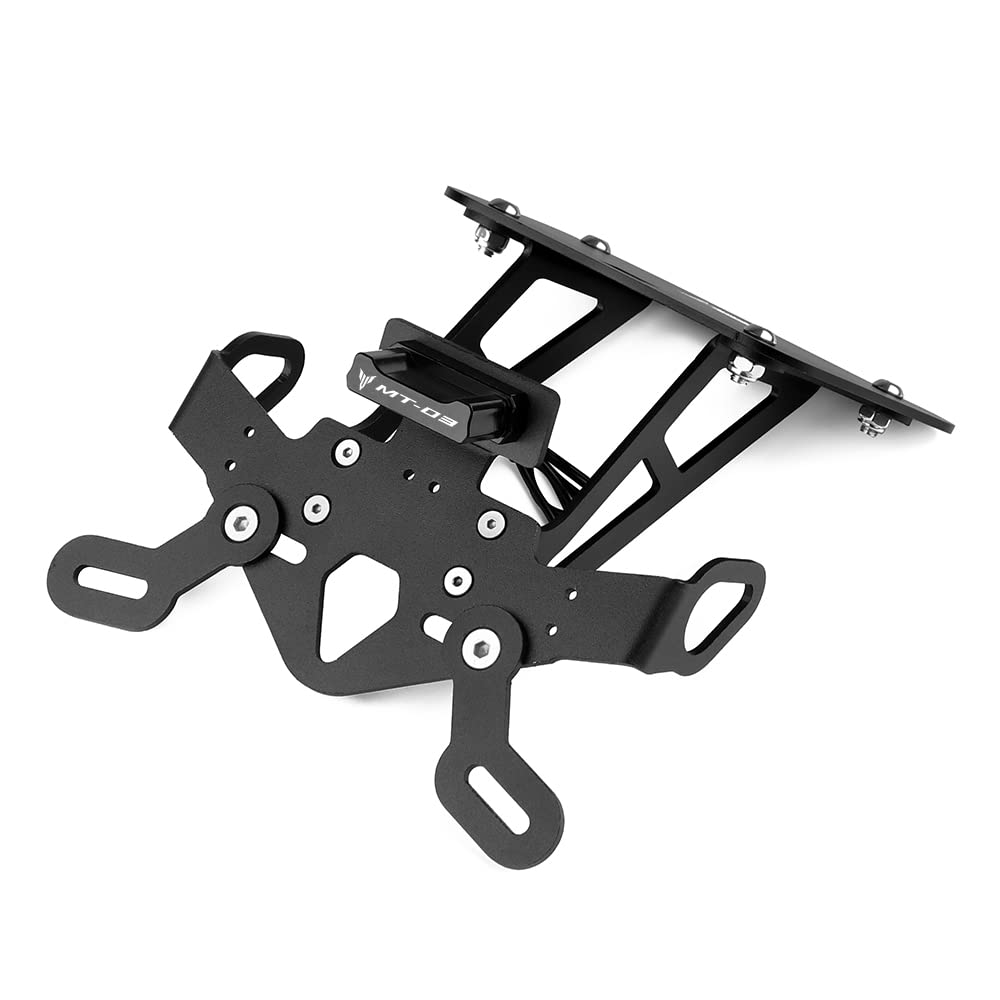 Supporto per targa, Porta Targa Moto,Portatarga Moto Con Luce per Yamaha MT03 MT-03 2019-2023