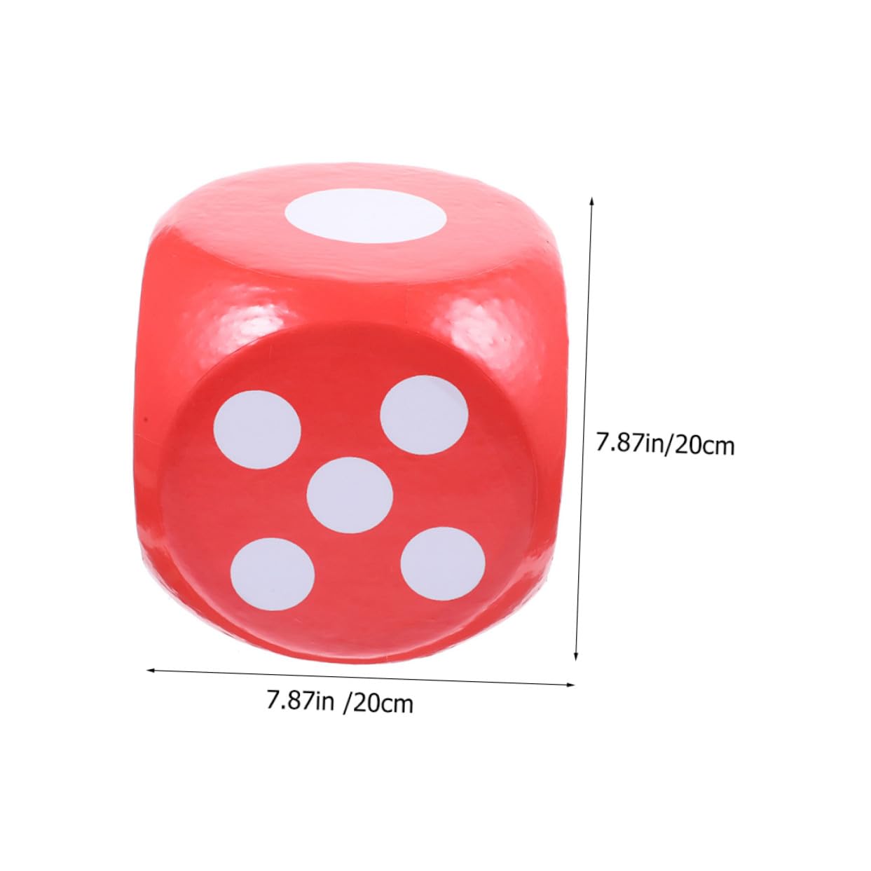 Cubo de Dados Gigante de Espuma Roja 20cm para Actividades Escolares