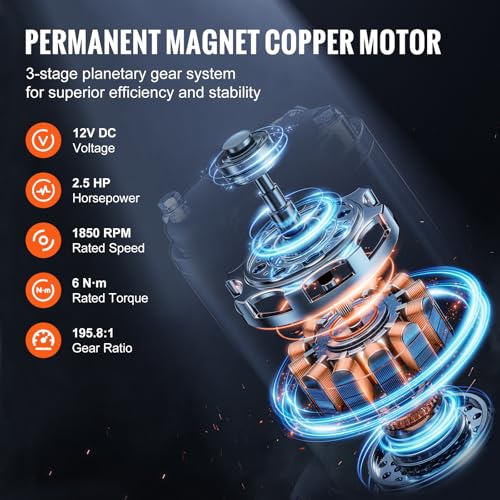 Cabrestante eléctrico 6000 lb 12V para camiones miniatura 3