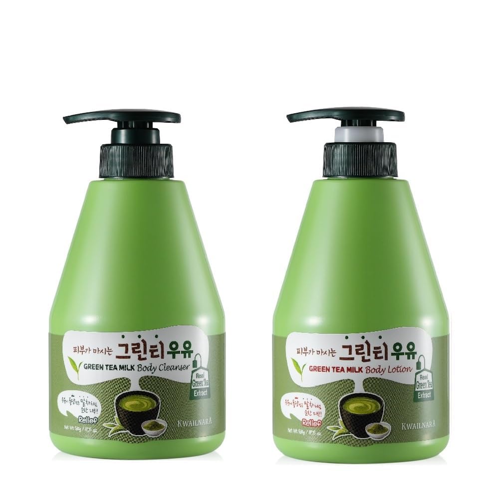 Amazon.com : Kwailnara Green Tea Milk Body Wash & Lotion Set