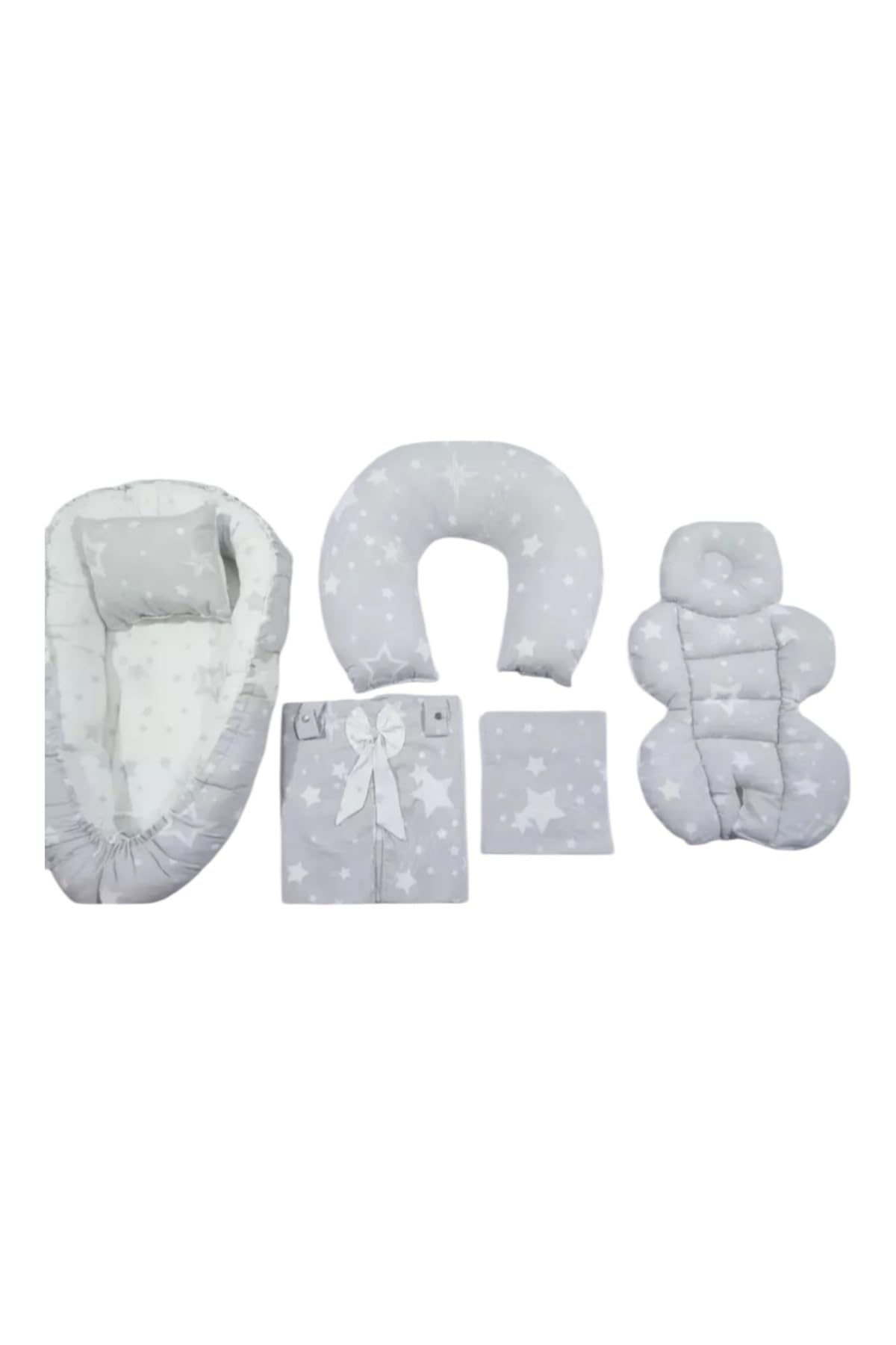BİANCOFİGLİO Bebek bakım seti Gri 60 x 90