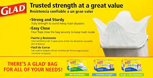 Glad 13 Gal. Quick Tie Tall Kitchen Bags 15 ct - image 2