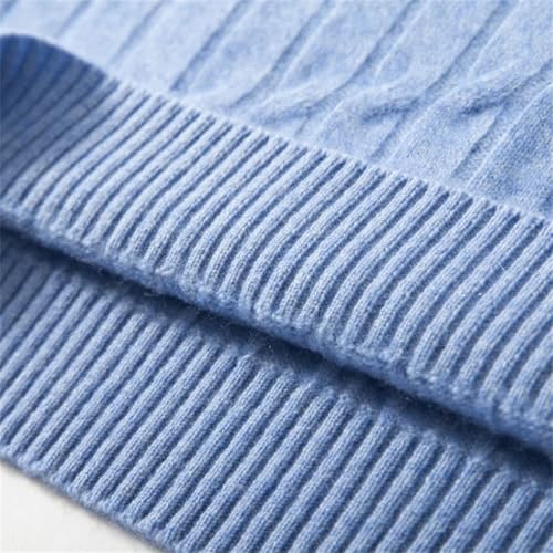 Men's Cashmere Sweater Crewneck Long Sleeve Pullover Knit Casual Top Casual Dress Sweaters4