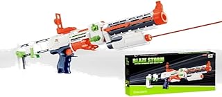 لعبة مسدس كهربائي مع 20 طلقة للأطفال بعمر 3 سنوات من بيري تويز، مقاس 51 سم × 27 سم × 8 سم