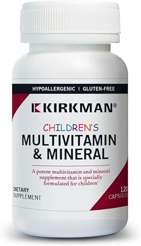 Kirkman - Cápsulas multivitamínicas y minerales para niños - 120 cápsulas - Potente suplemento vitamínico/mineral de amplio espectro - con coenzima