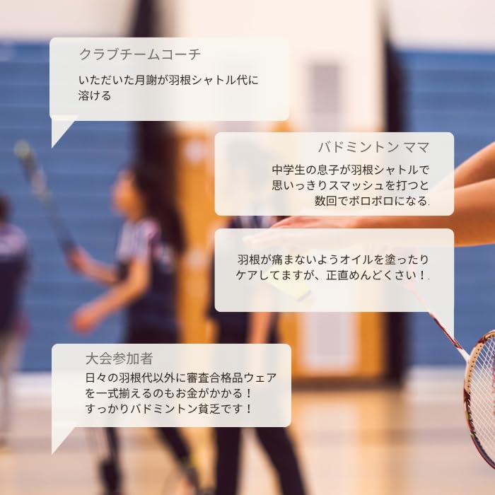 Amazon | バドミントン シャトル 練習用 5ダース 60球 羽根 型
