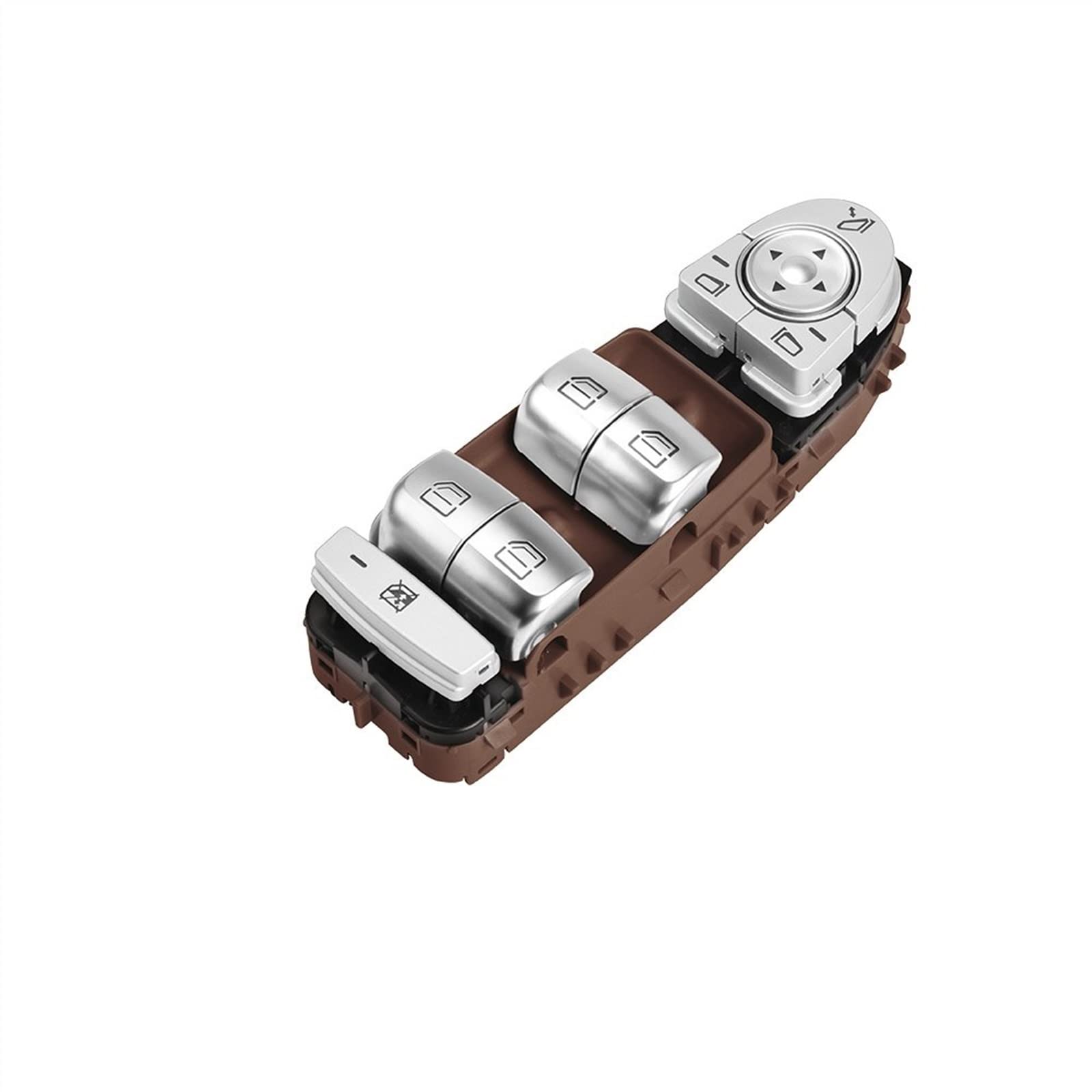 Elevador de interruptor de coche Botón del interruptor de control la ventana principal coche para Mercedes para Benz Clase C GLC W205 W253 C180 C200 C220 GLC260(Marrón)