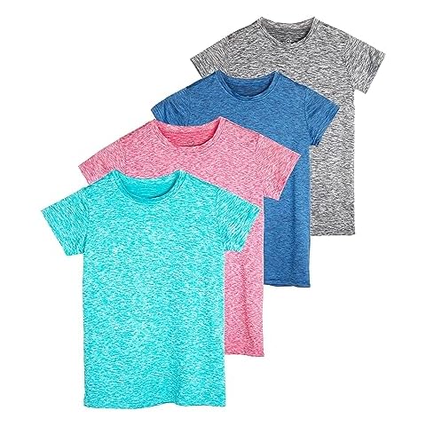Real Essentials 4 Pack Girls Short Sleeve Tees Set Cover