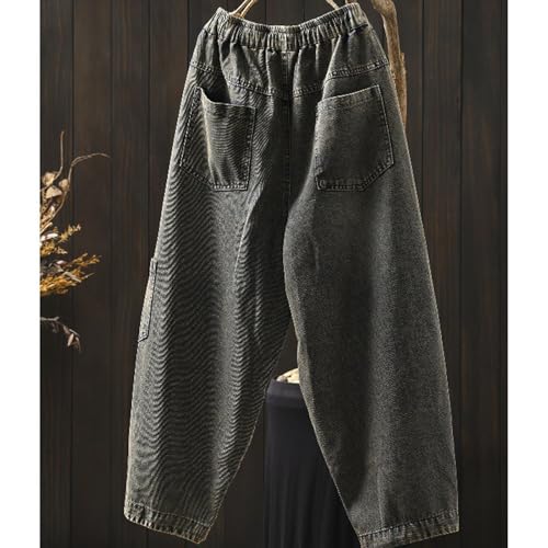 Baggy Jeans Men Graphic Y2k Sweatpant Jeans with Elastic Waisted High Waist Graffiti Washed Wide Leg Denim Pants Jogger4