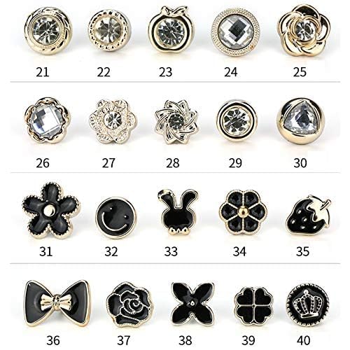 Image of ARLICORPING 20Pcs Women Shirt Brooch Pearl No Sew Button Pins Instant Jeans Safety Pin