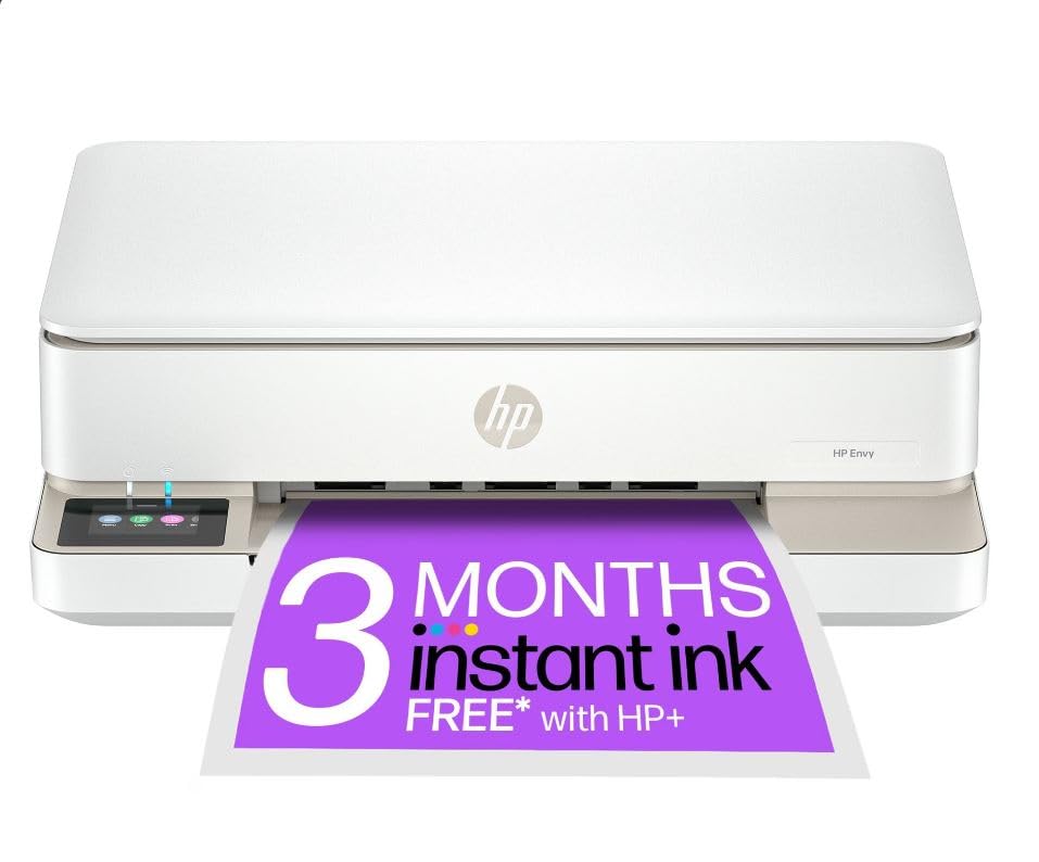 HPEnvy 6120e All in One Printer | Perfect for Home | Colour | Wireless | Print, Scan & Copy | 3 Months of free Instant Ink | Easy Setup & Reliable Wi-Fi | White