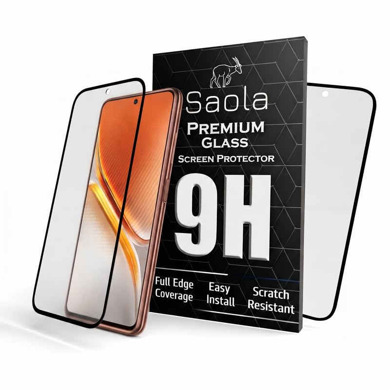 Image of Saola HD Matte Tempered Glass With 18H Hardness For IQOO Neo 10 (Pack Of 2) with Hassle-less Installation Kit. Full screen Coverage. 6.78 inch