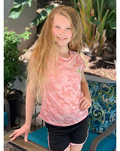 Image of Girls Short Sets with Athletic Shorts and Workout Tops Quick Dry Athletic Clothing Sets 6-13 Years